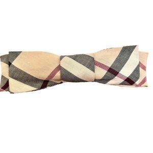 Burberry Classic Preppy Plaid Pattern Luxury Hair Bow Hair Clip Accessory.